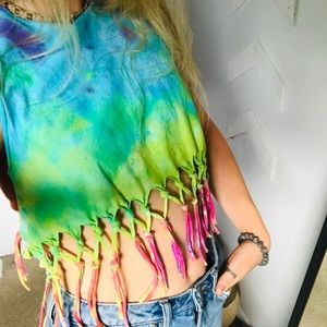 Handmade tie dye crop top!